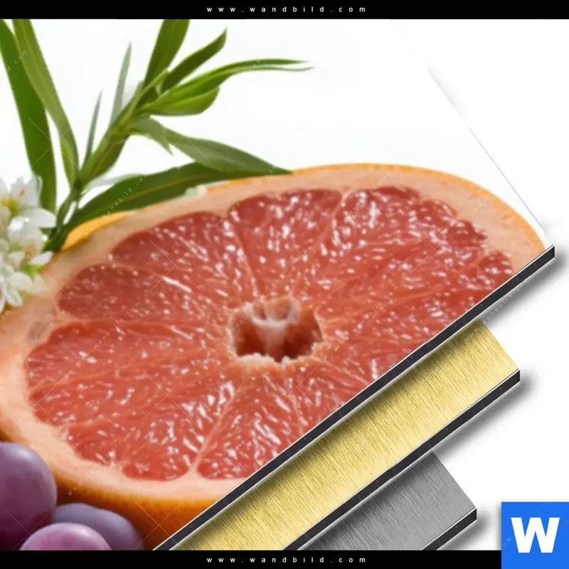 Aluminiumbild gebürstet | Exotische Früchte und Beeren | Panorama