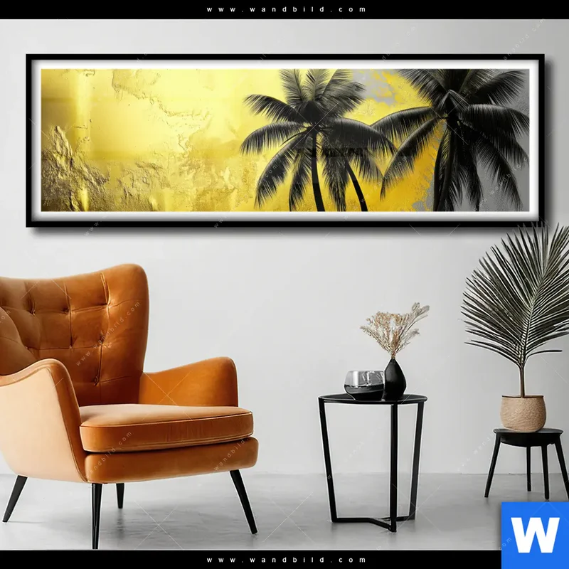 Poster | Palmenparadies im Goldglanz | Panorama