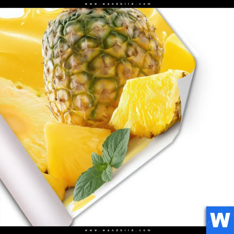 Poster | Tropische Frische - Ananas-Explosion | Quadrat