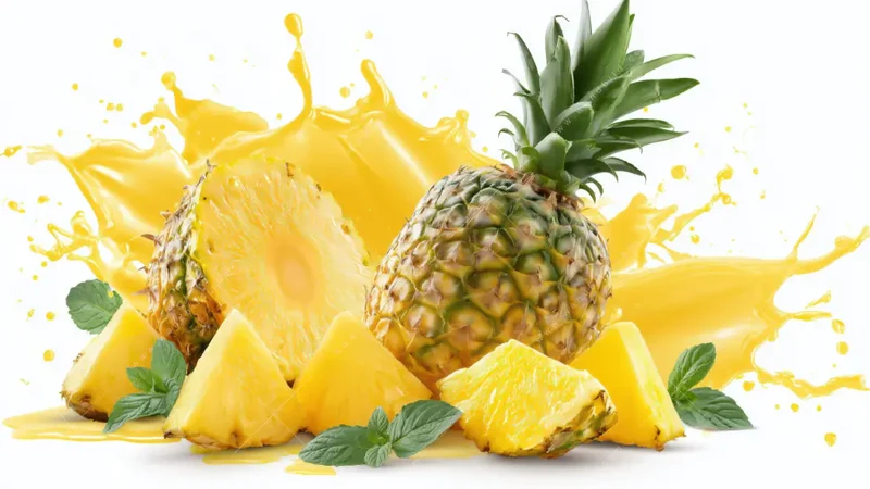 Canvalight® Leuchtbild | Tropische Frische - Ananas-Explosion | Panorama