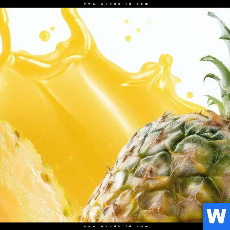 Canvalight® Leuchtbild | Tropische Frische - Ananas-Explosion | Schmal