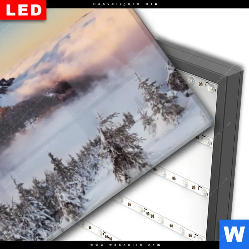 Wechselmotiv Acrylglas Canvalight® DIA | Gipfel über den Wolken | Panorama