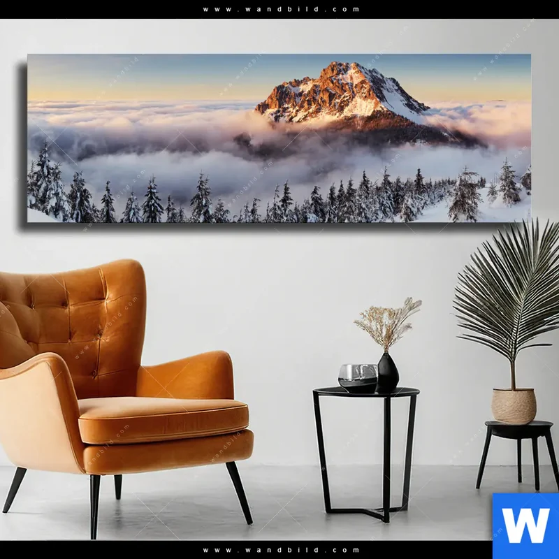Leinwandbild | Gipfel über den Wolken | Panorama