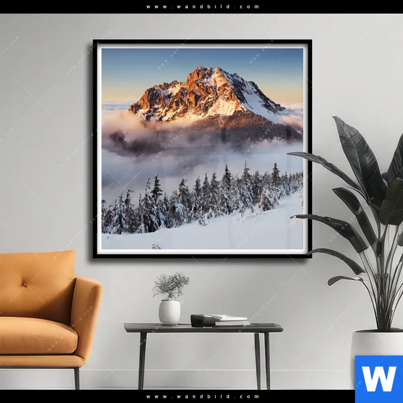 Poster | Gipfel über den Wolken | Quadrat