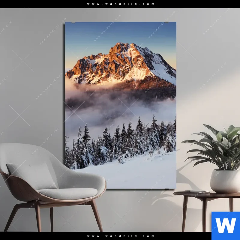 Alu-Dibond Bild | Gipfel über den Wolken | Hochformat