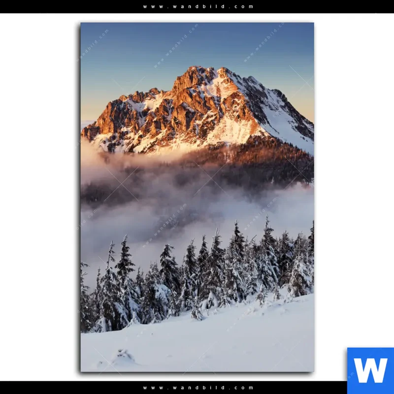 Alu-Dibond Bild | Gipfel über den Wolken | Hochformat