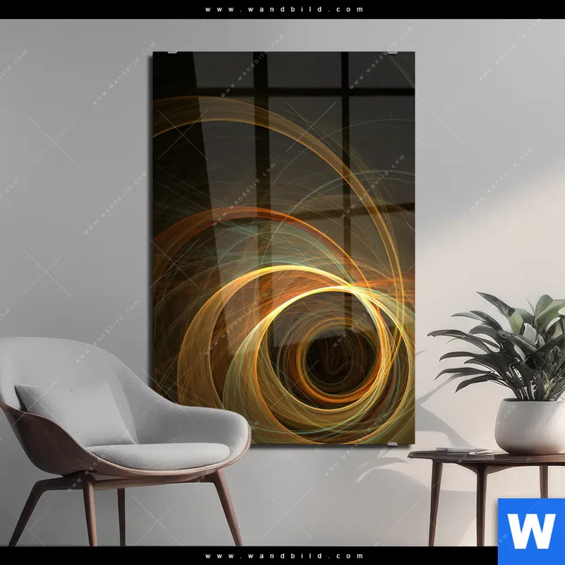 Acrylglasbild | Lichtmalerei - Strudel der Energie | Hochformat
