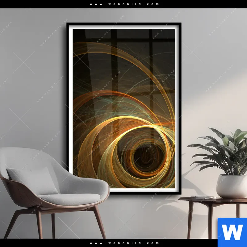 Poster | Lichtmalerei - Strudel der Energie | Hochformat