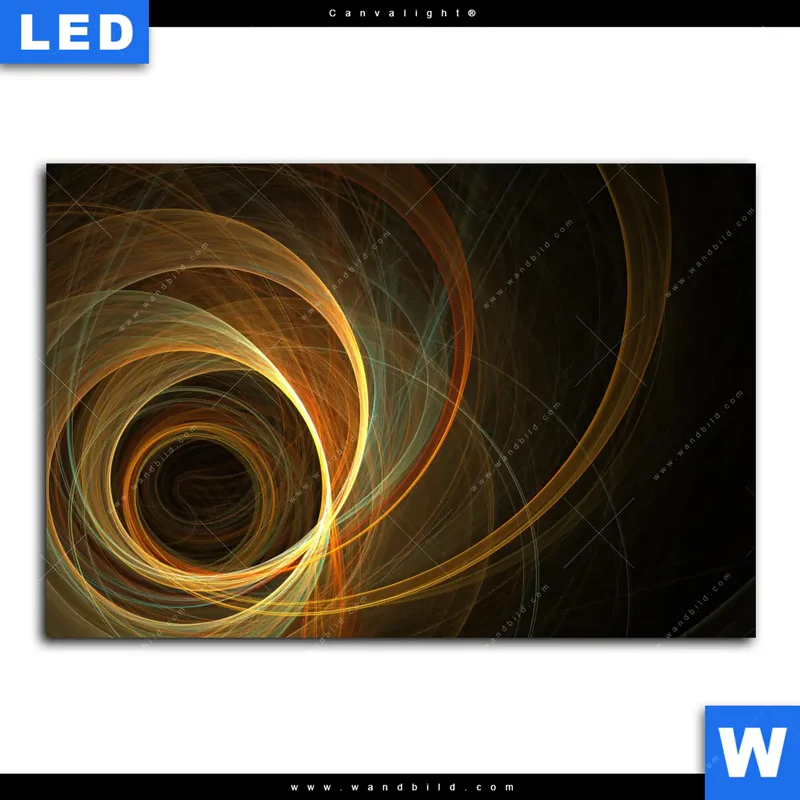Canvalight® Leuchtbild | Lichtmalerei - Strudel der Energie | Querformat
