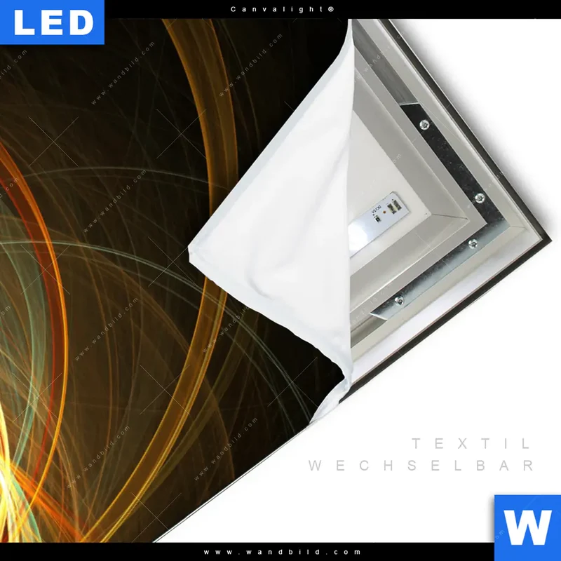 Canvalight® Leuchtbild | Lichtmalerei - Strudel der Energie | Querformat