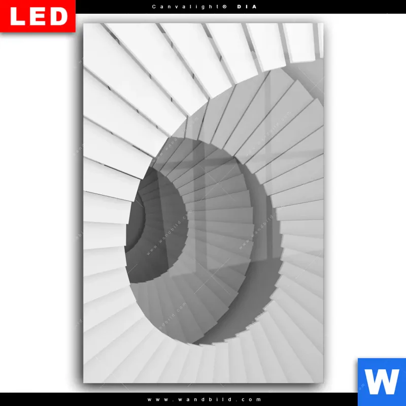 Wechselmotiv Acrylglas Canvalight® DIA | Spirale der Moderne | Hochformat