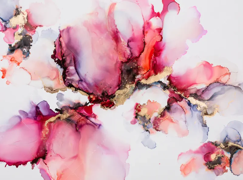 Leuchtbild Acrylglas Canvalight® DIA | Fluid Art - Blüten der Fantasie | Quadrat