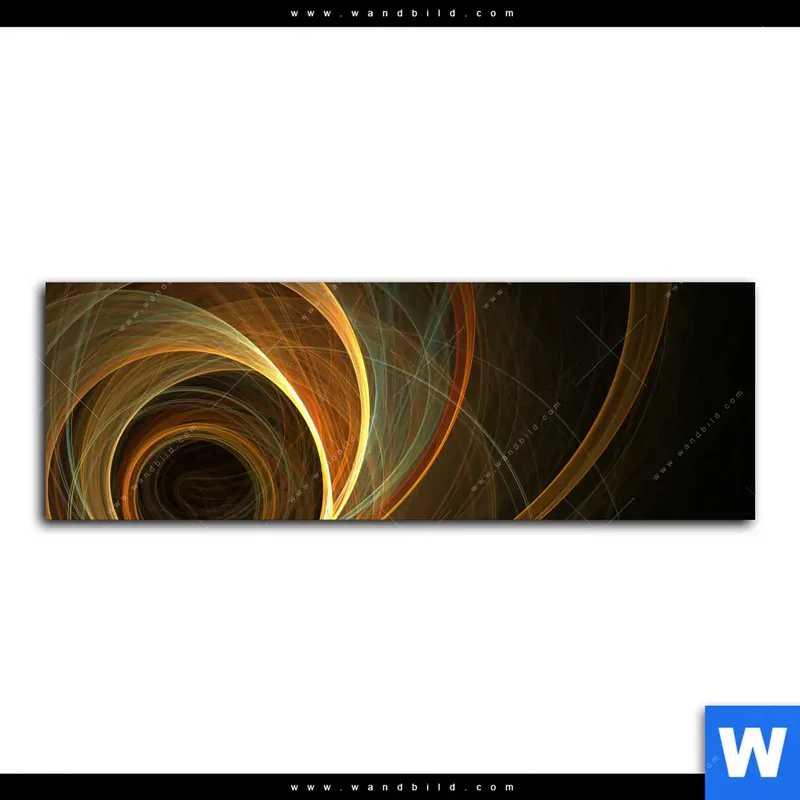 Leinwandbild | Lichtmalerei - Strudel der Energie | Panorama