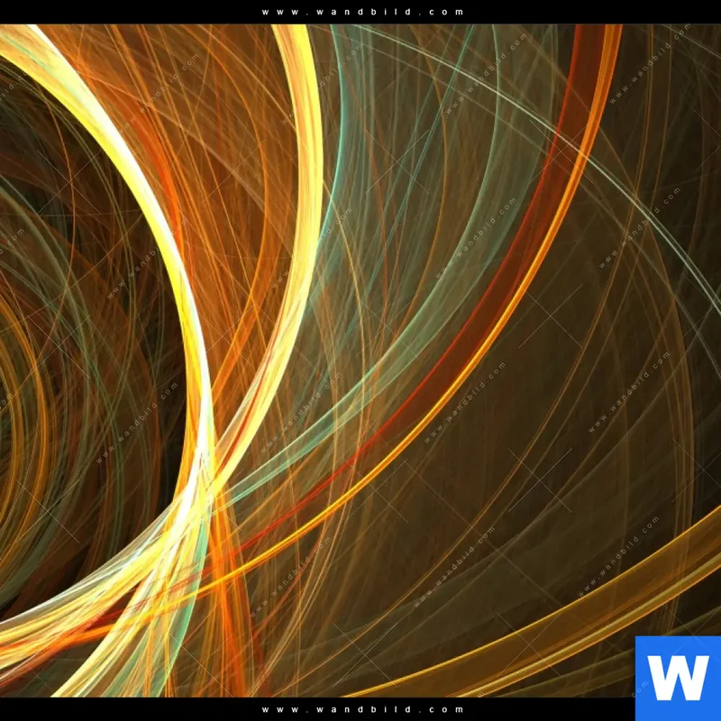 Leinwandbild | Lichtmalerei - Strudel der Energie | Panorama