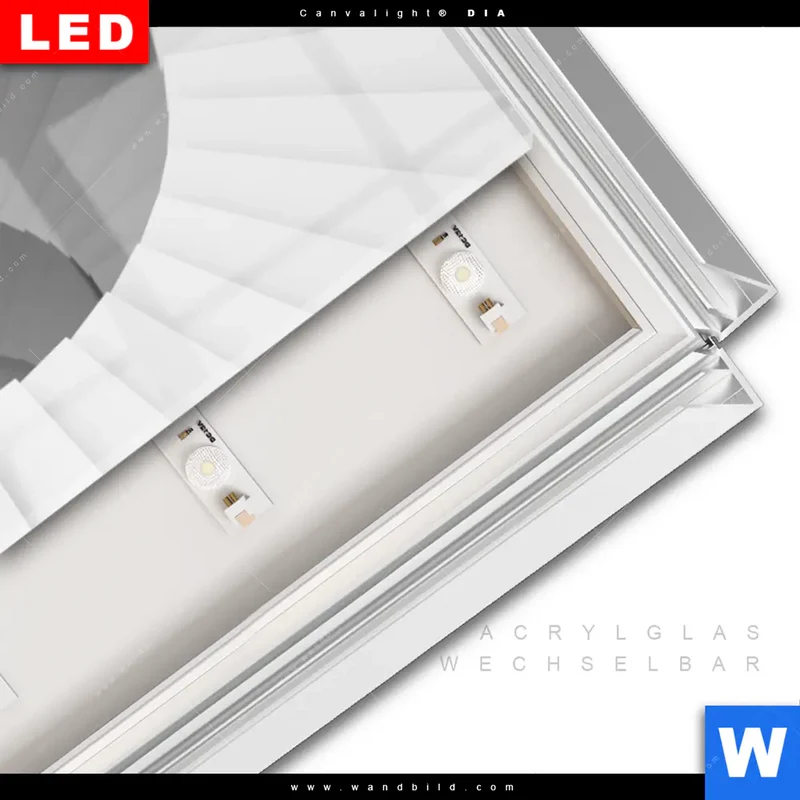 Leuchtbild Acrylglas Canvalight® DIA | Spirale der Moderne | Panorama