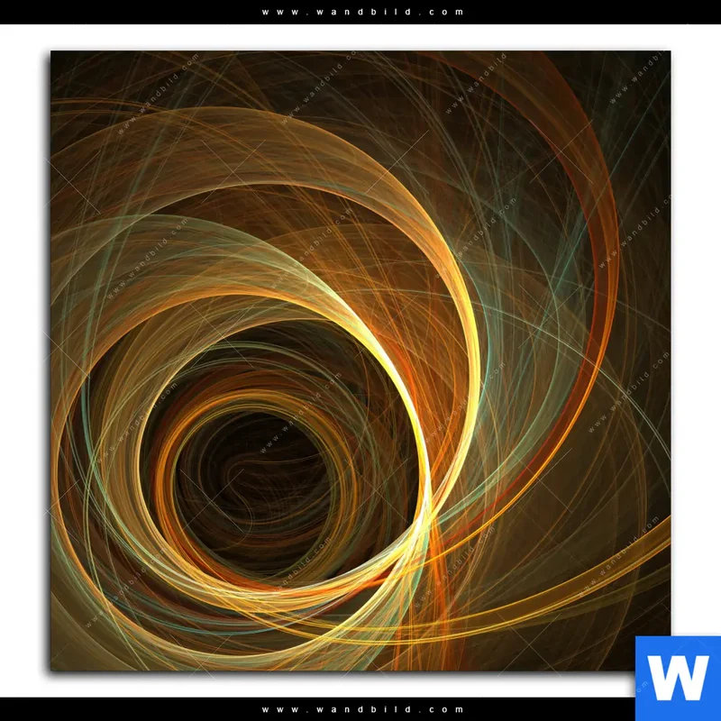 Alu-Dibond Bild | Lichtmalerei - Strudel der Energie | Quadrat