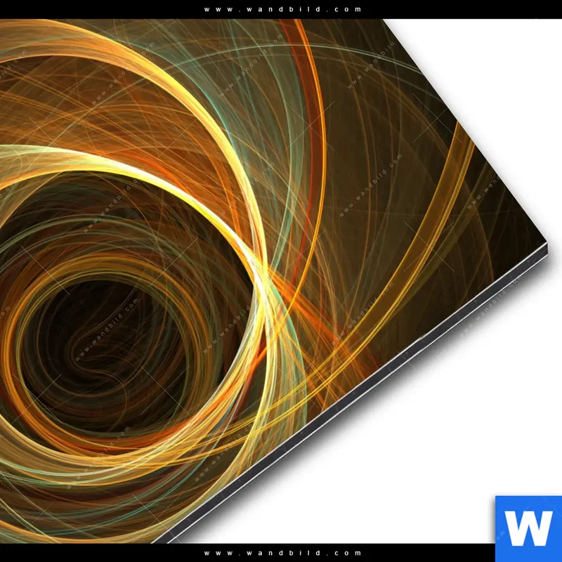 Alu-Dibond Bild | Lichtmalerei - Strudel der Energie | Quadrat
