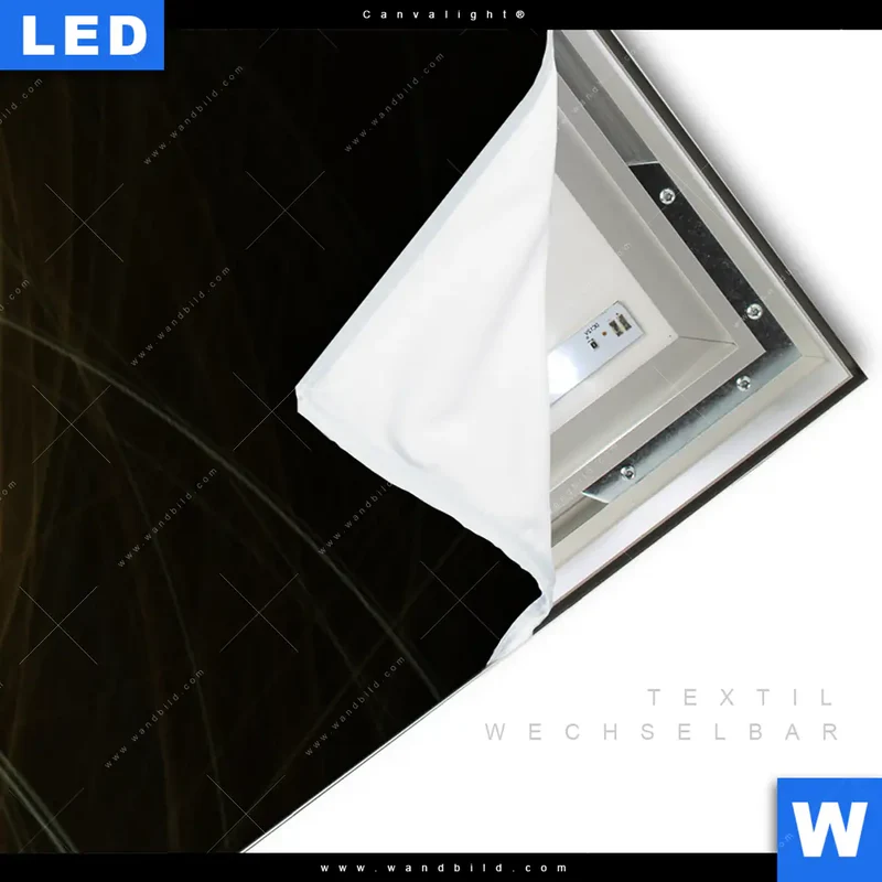Canvalight® Leuchtbild | Lichtmalerei - Strudel der Energie | Schmal