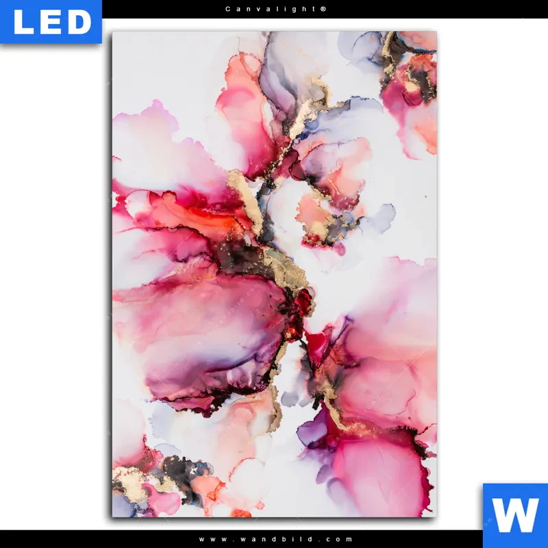 Canvalight® Leuchtbild | Fluid Art - Blüten der Fantasie | Hochformat