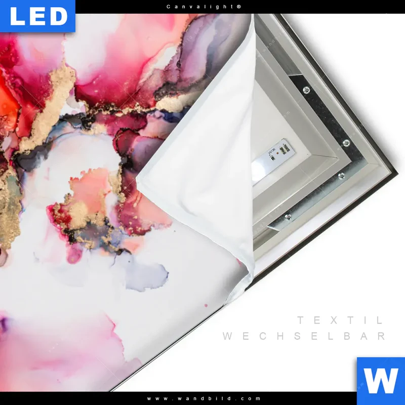 Canvalight® Leuchtbild | Fluid Art - Blüten der Fantasie | Hochformat
