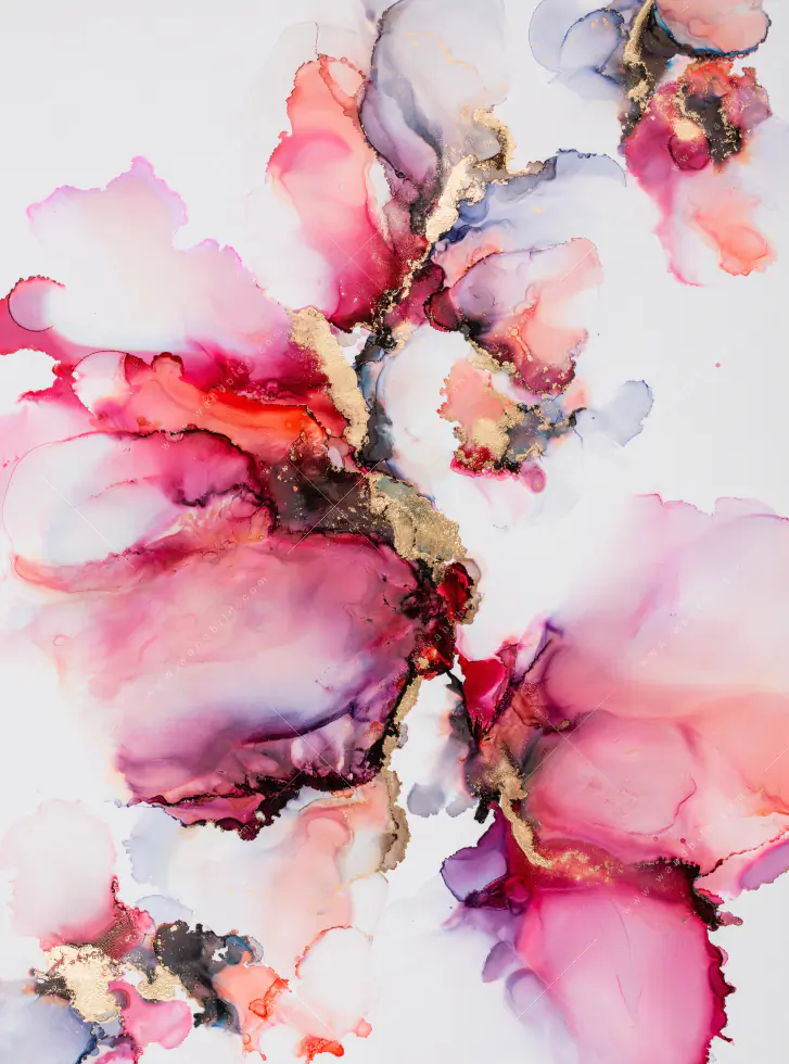 Canvalight® Leuchtbild | Fluid Art - Blüten der Fantasie | Hochformat
