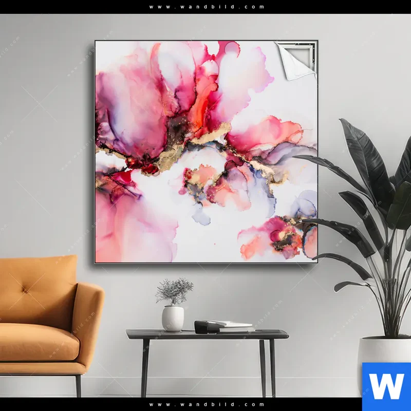 Spannbild | Fluid Art - Blüten der Fantasie | Quadrat