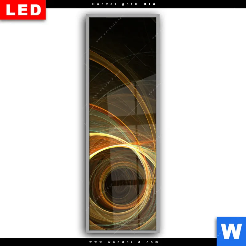 Leuchtbild Acrylglas Canvalight® DIA | Lichtmalerei - Strudel der Energie | Schmal