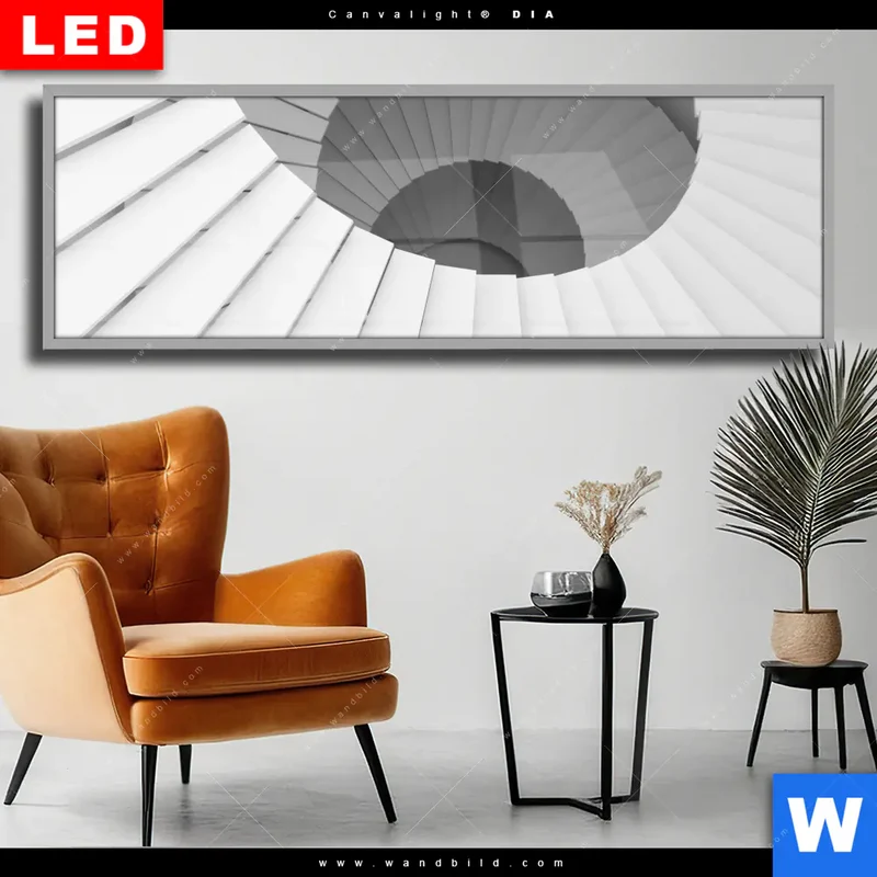 Wechselmotiv Acrylglas Canvalight® DIA | Spirale der Moderne | Panorama