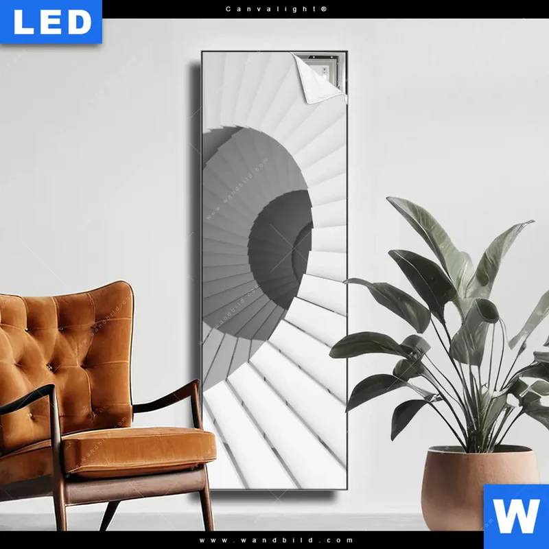 Canvalight® Leuchtbild | Spirale der Moderne | Schmal