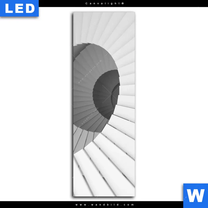 Canvalight® Leuchtbild | Spirale der Moderne | Schmal