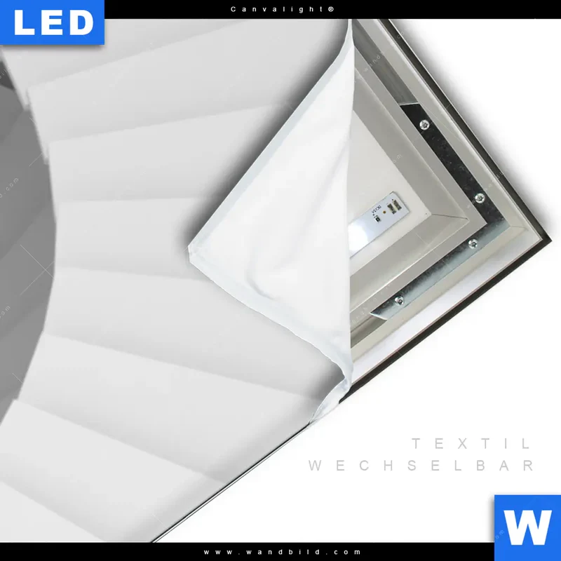 Canvalight® Leuchtbild | Spirale der Moderne | Schmal