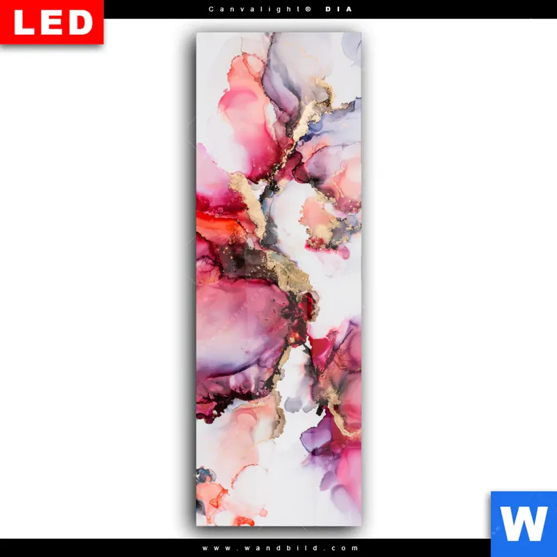 Wechselmotiv Acrylglas Canvalight® DIA | Fluid Art - Blüten der Fantasie | Schmal