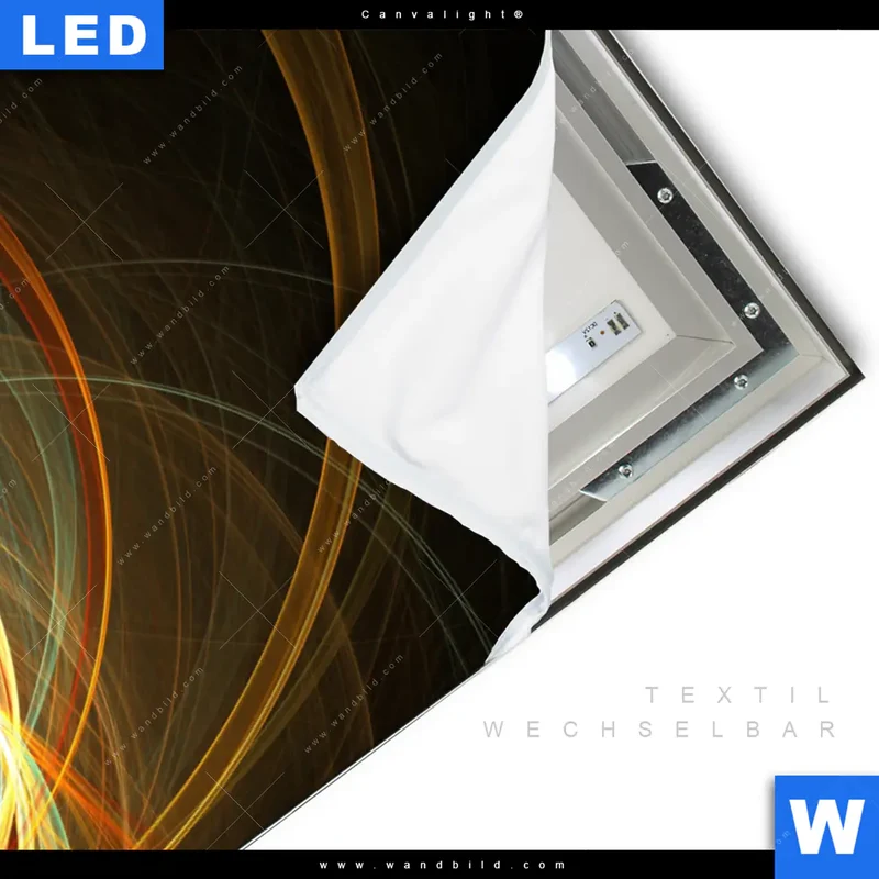 Canvalight® Leuchtbild | Lichtmalerei - Strudel der Energie | Hochformat