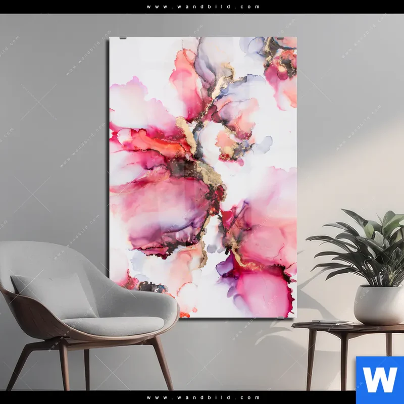 Acrylglasbild | Fluid Art - Blüten der Fantasie | Hochformat