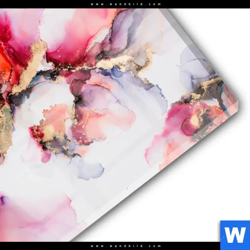 Acrylglasbild | Fluid Art - Blüten der Fantasie | Hochformat