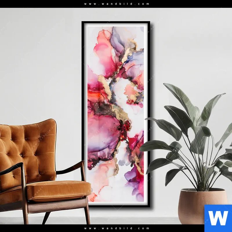 Poster | Fluid Art - Blüten der Fantasie | Schmal