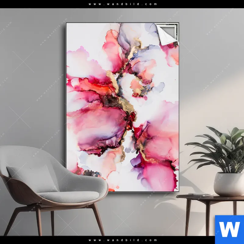 Spannbild | Fluid Art - Blüten der Fantasie | Hochformat