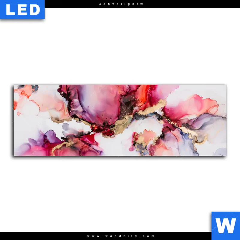 Canvalight® Leuchtbild | Fluid Art - Blüten der Fantasie | Panorama