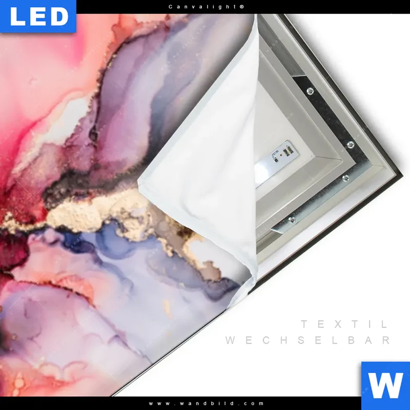 Canvalight® Leuchtbild | Fluid Art - Blüten der Fantasie | Panorama