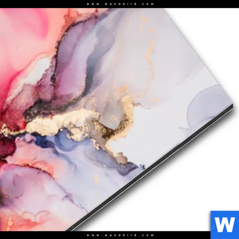 Alu-Dibond Bild | Fluid Art - Blüten der Fantasie | Schmal