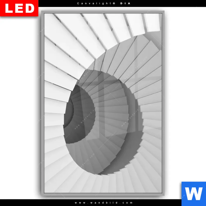 Leuchtbild Acrylglas Canvalight® DIA | Spirale der Moderne | Hochformat