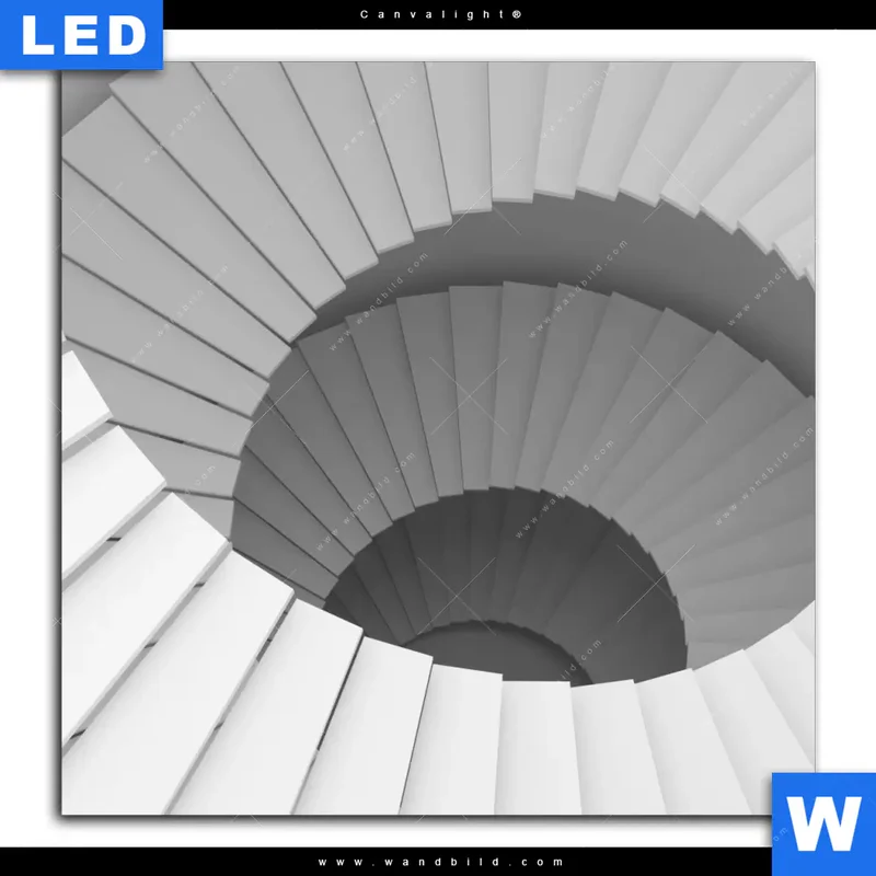 Canvalight® Leuchtbild | Spirale der Moderne | Quadrat