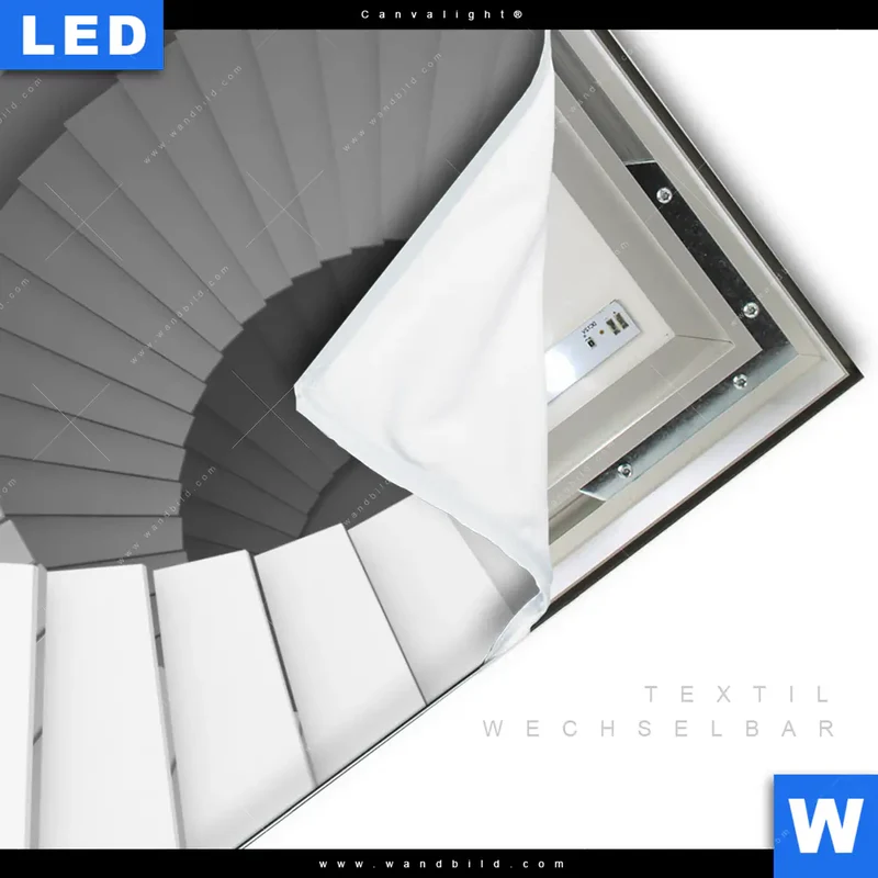 Canvalight® Leuchtbild | Spirale der Moderne | Quadrat