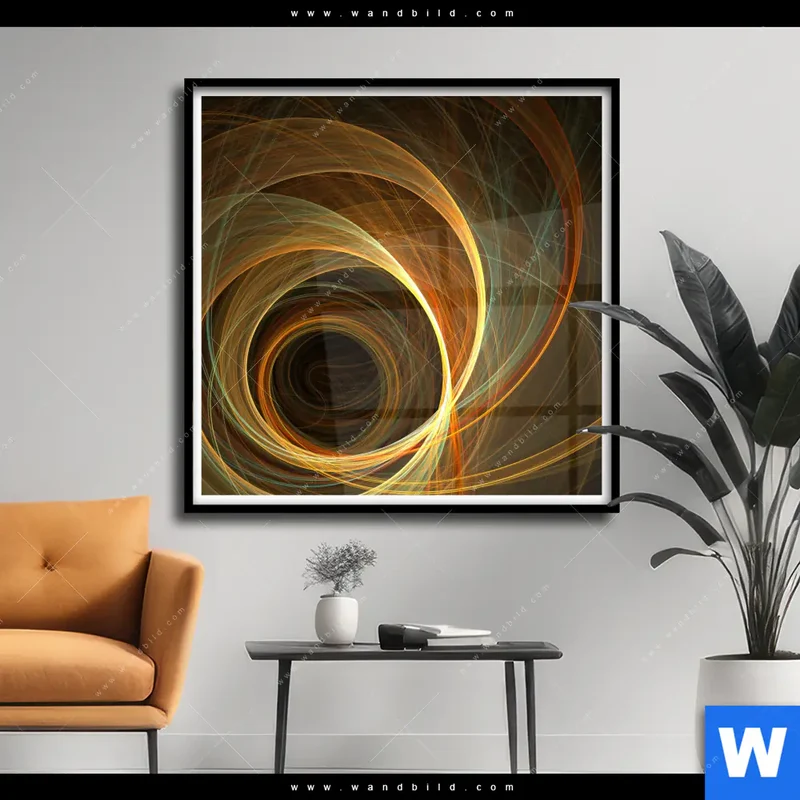 Poster | Lichtmalerei - Strudel der Energie | Quadrat