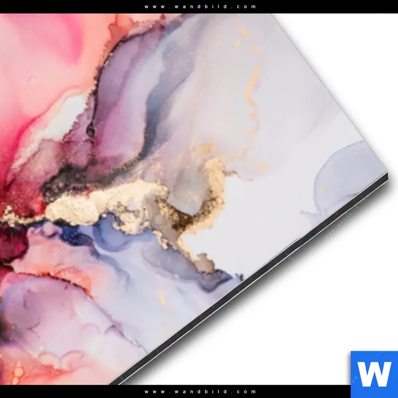 Alu-Dibond Bild | Fluid Art - Blüten der Fantasie | Panorama