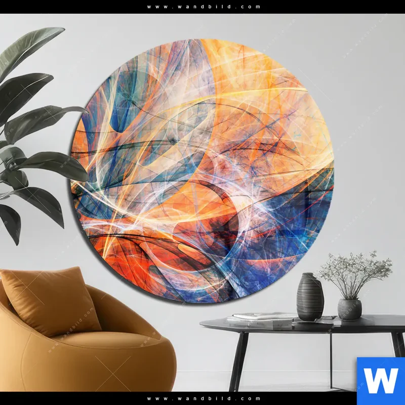 Acrylglasbild | Abstrakte Harmonie | Rund