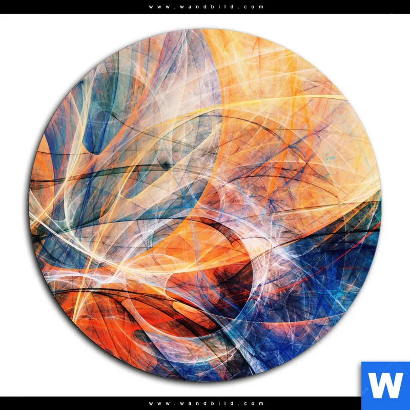 Acrylglasbild | Abstrakte Harmonie | Rund