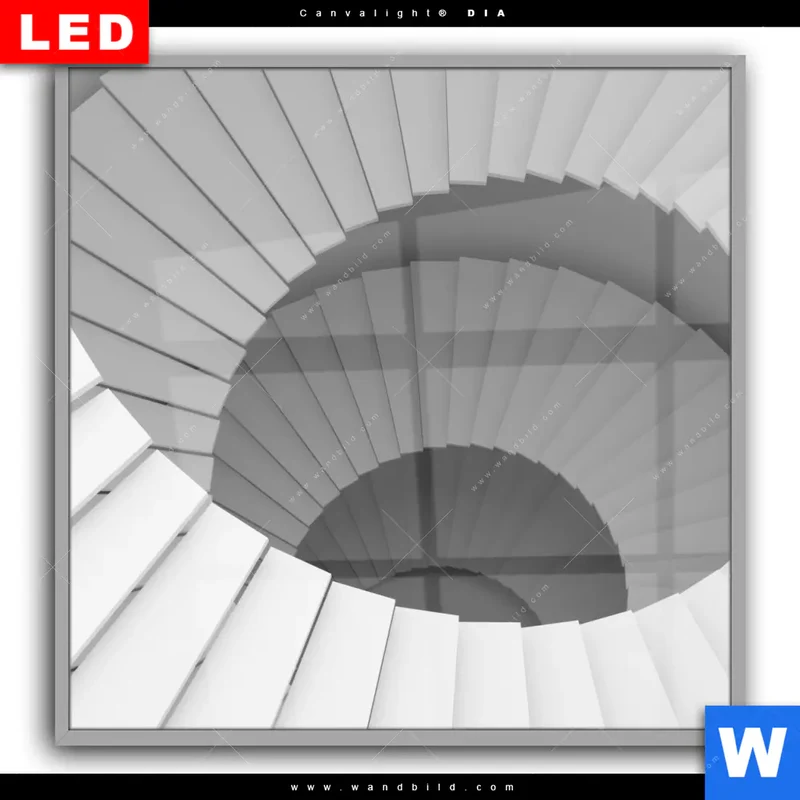 Leuchtbild Acrylglas Canvalight® DIA | Spirale der Moderne | Quadrat