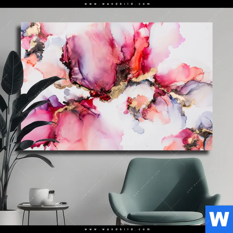 Leinwandbild | Fluid Art - Blüten der Fantasie | Querformat