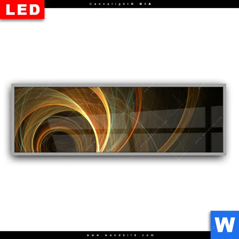 Leuchtbild Acrylglas Canvalight® DIA | Lichtmalerei - Strudel der Energie | Panorama